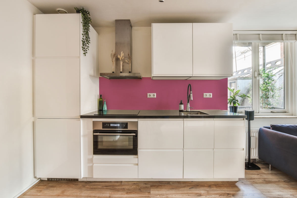 Küchenrückwand Hartschaumplatte Einfarbig Hell Malve