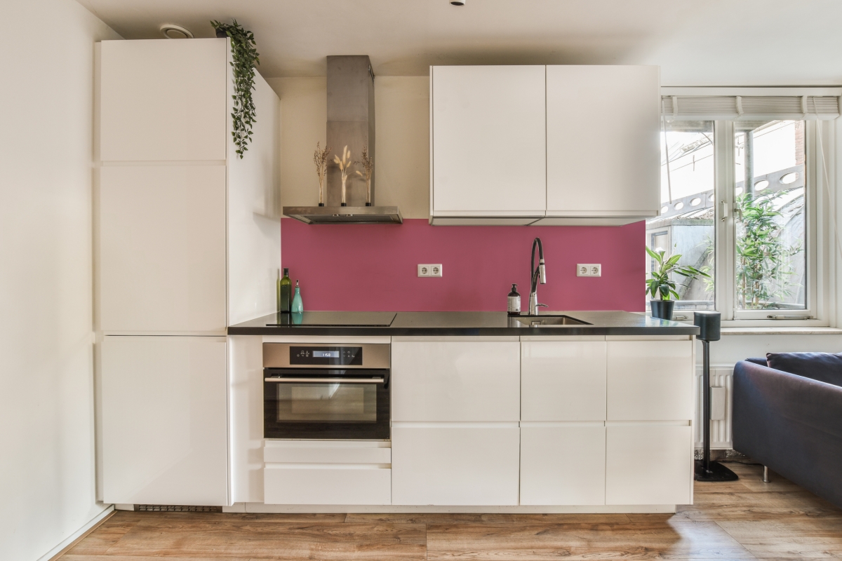 Küchenrückwand Hartschaumplatte Einfarbig Zartes Violettrot