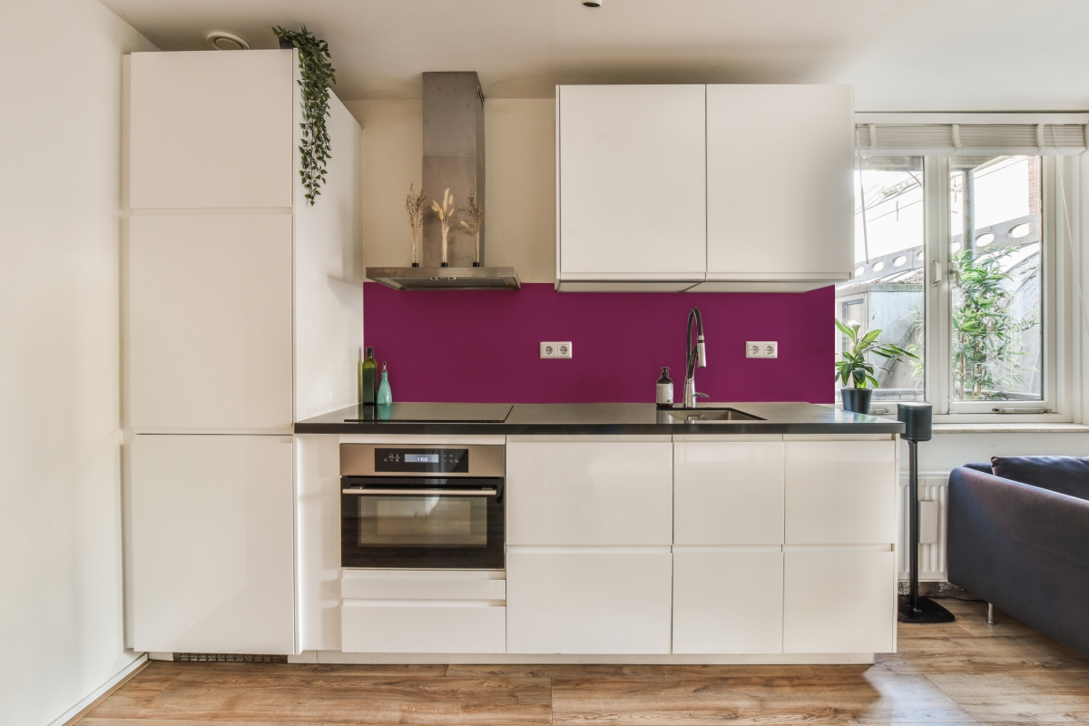 Küchenrückwand Hartschaumplatte Einfarbig Kastanien Violett