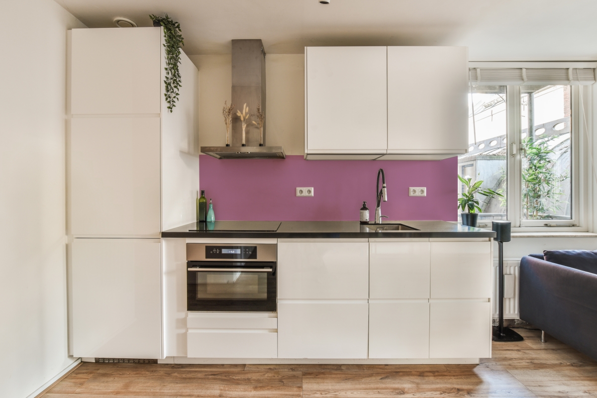 Küchenrückwand Hartschaumplatte Einfarbig Zartviolett