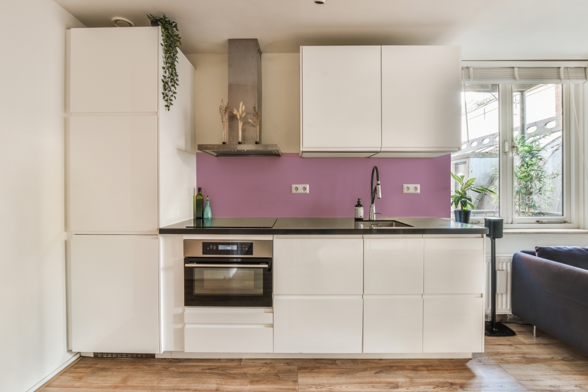 Küchenrückwand Hartschaumplatte Einfarbig Dunkel Flieder