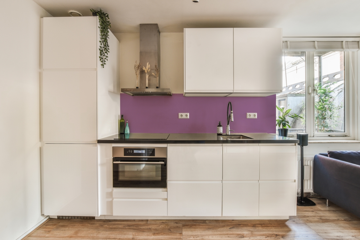 Küchenrückwand Hartschaumplatte Einfarbig Pastellviolett