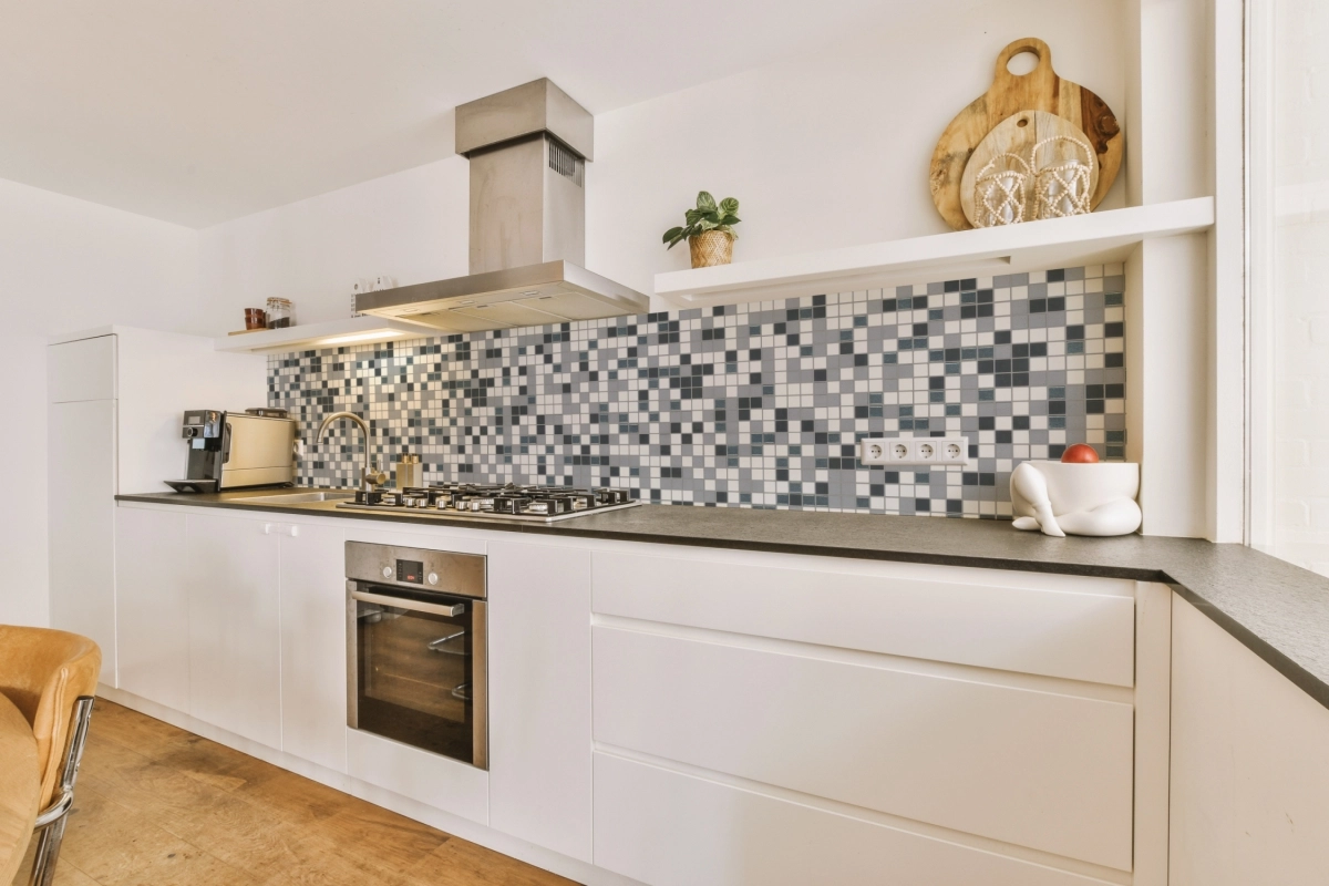 Küchenrückwand Acrylglas Mosaik Fliesen Optik