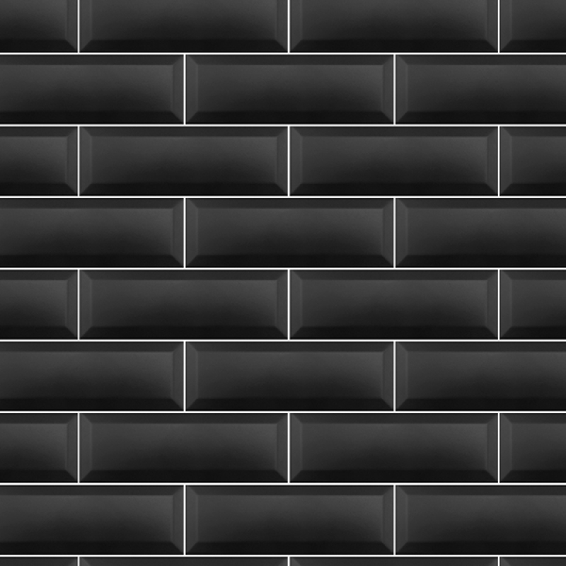 Küchenrückwand Aluverbund Metrofliesen Schwarz