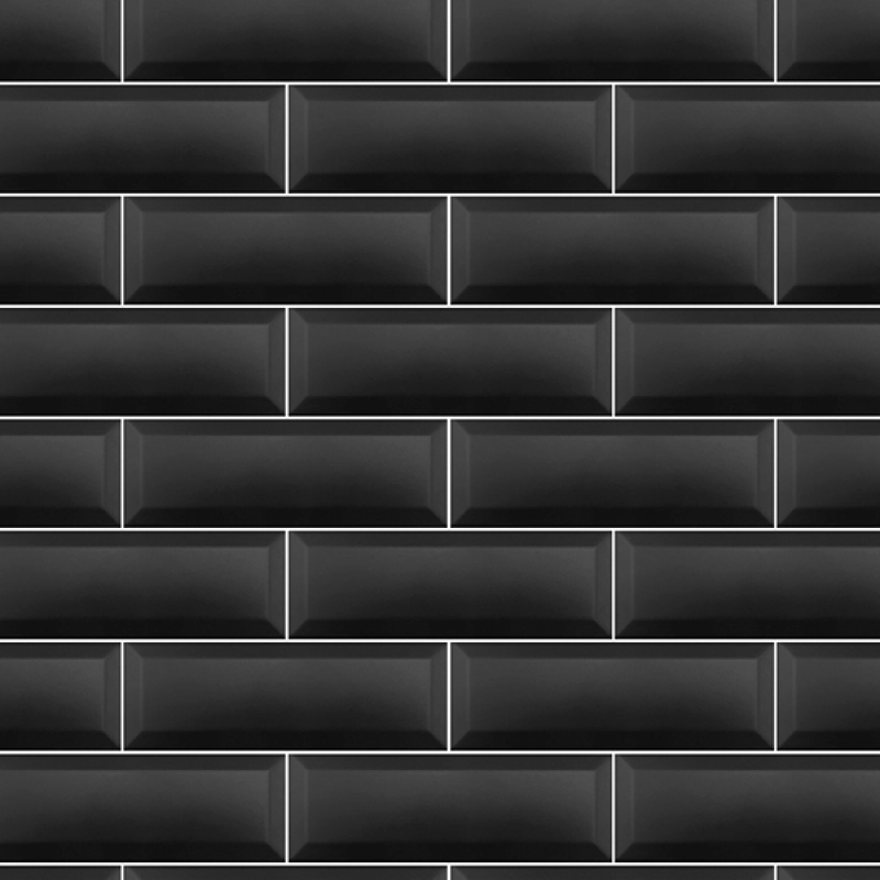 Küchenrückwand Folie Metrofliesen Schwarz