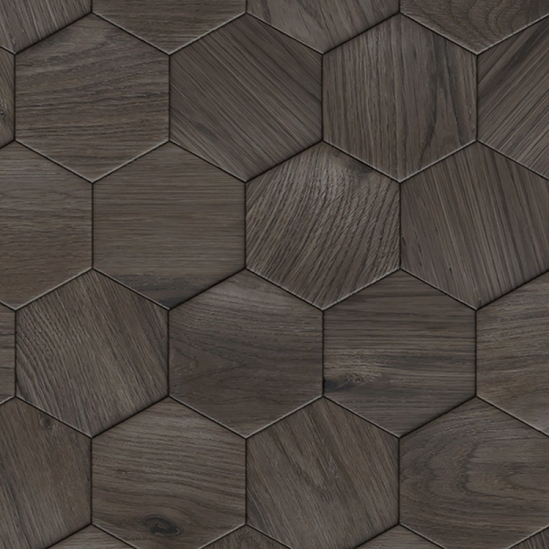 Küchenrückwand Folie Hexagon Holz