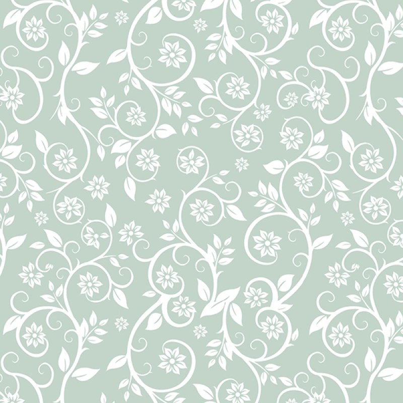 Küchenrückwand Hartschaumplatte Blumenranken Mint