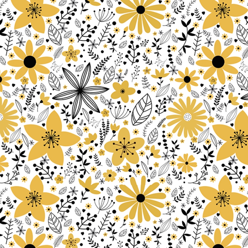 Küchenrückwand Aluverbund Blumen Honiggelb