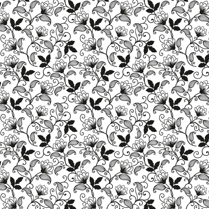 Küchenrückwand Hartschaumplatte Schwarze Blumen