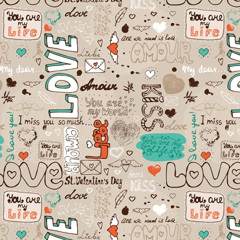 Küchenrückwand Hartschaumplatte Love Typografie