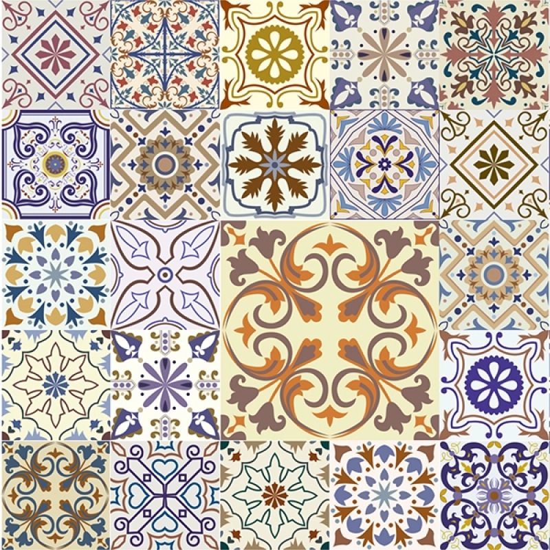 Küchenrückwand Folie Marokko Patchwork