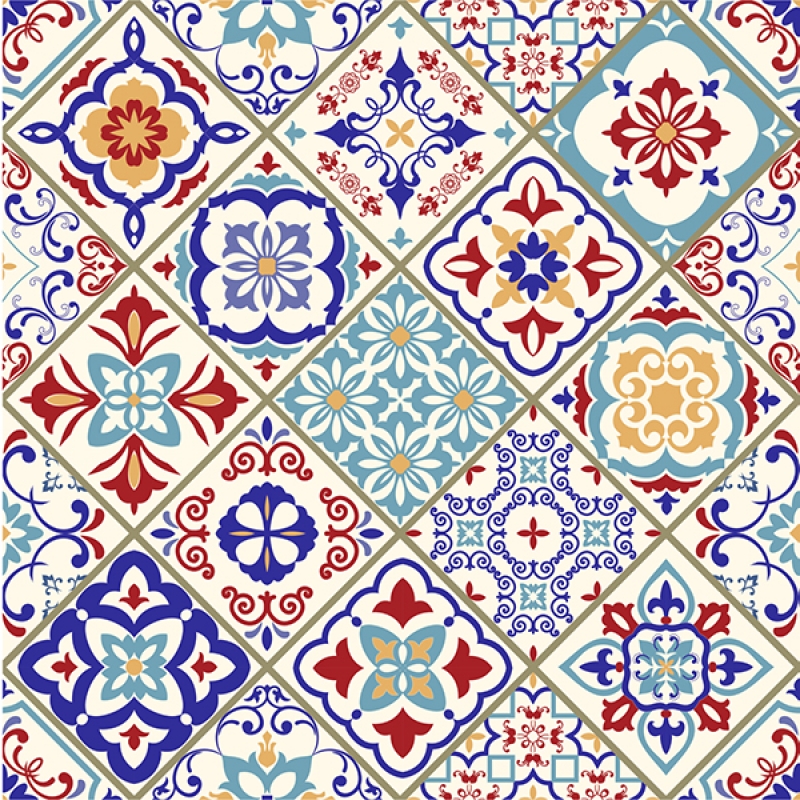 Küchenrückwand Folie Osmanische Keramik Patchwork