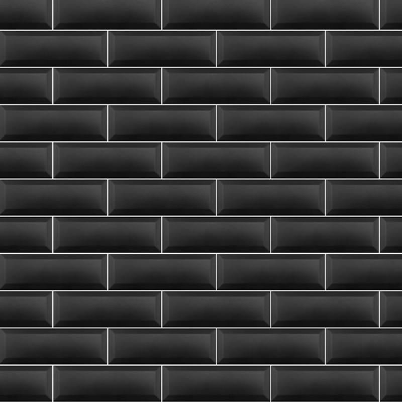 Küchenrückwand Acrylglas Metro Wanfliesen Schwarz