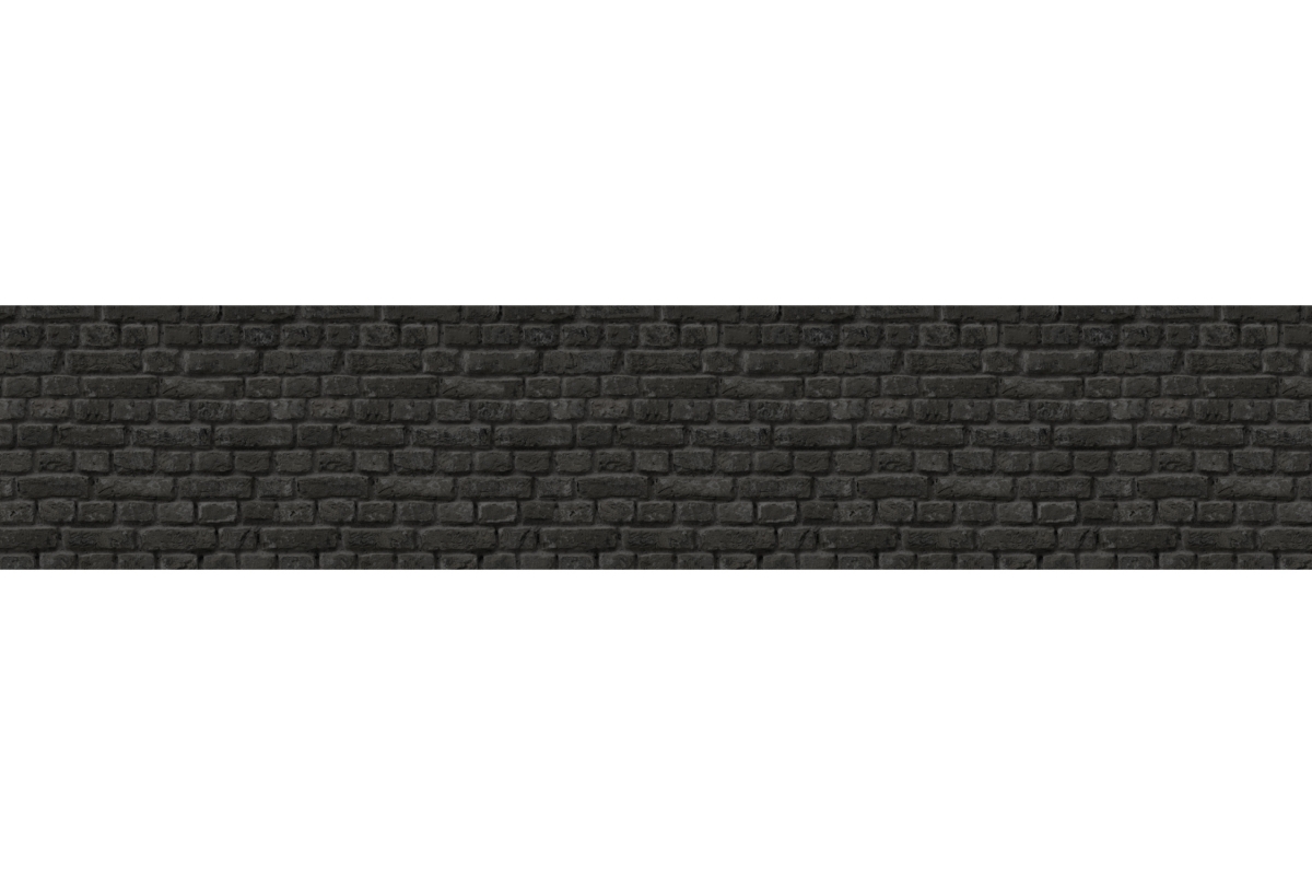 Küchenrückwand Hartschaumplatte Backsteine Anthrazit