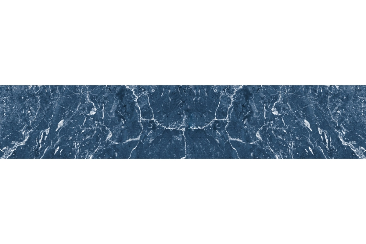 Küchenrückwand Aluverbund Blau Marmor Stein Optik