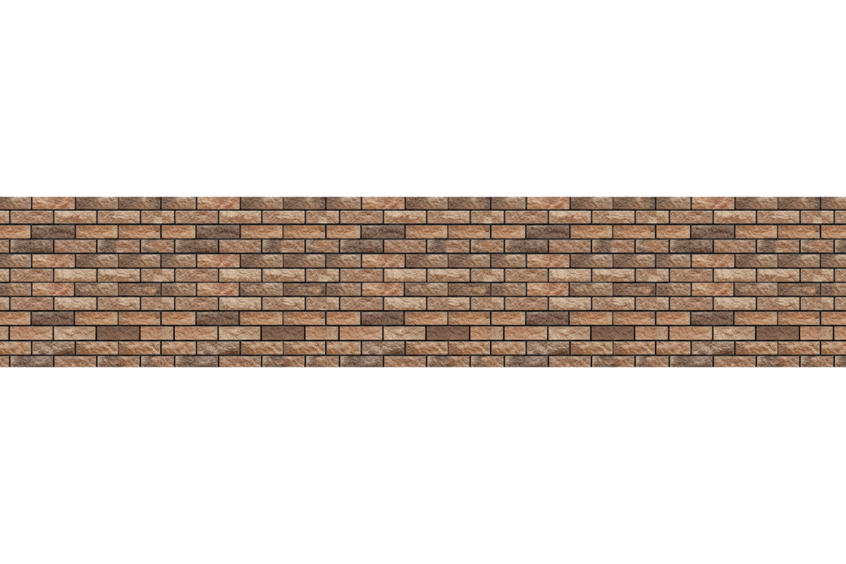 Küchenrückwand Hartschaumplatte Riemchenstein Braun