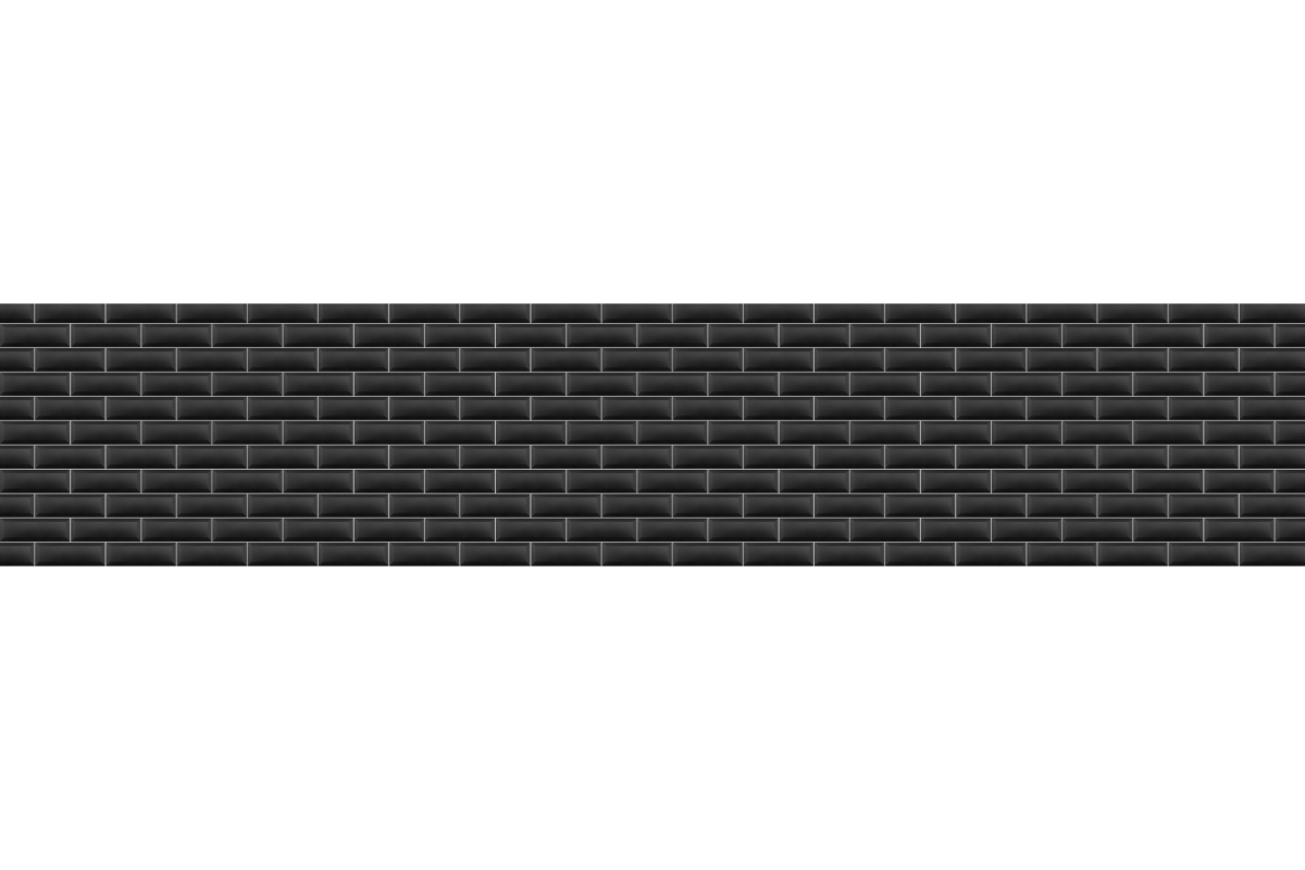 Küchenrückwand Acrylglas Metro Wanfliesen Schwarz