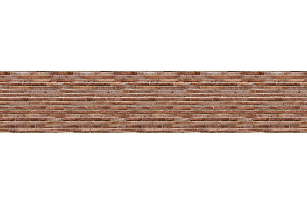 Küchenrückwand Acrylglas Langformat Riemchen Rotbraun