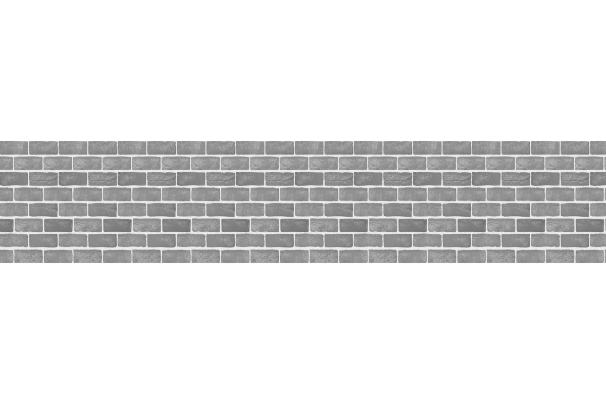 Küchenrückwand Hartschaumplatte Backsteinwand Grau