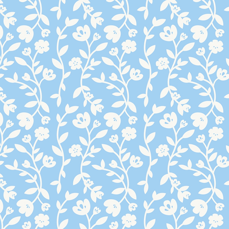 Küchenrückwand Blumen Blau