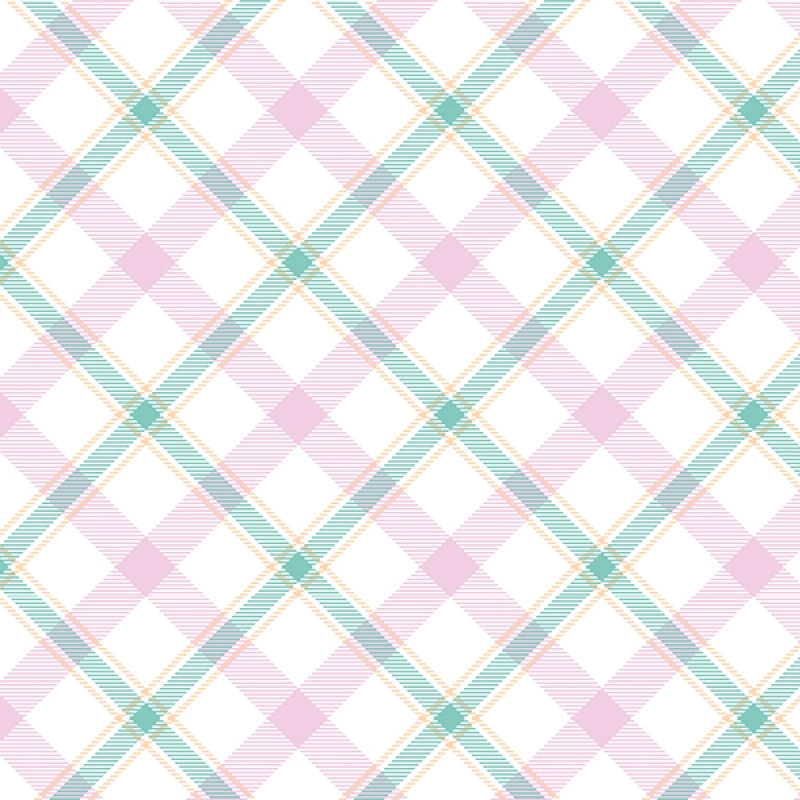 Küchenrückwand Shabby Tartan Mint Pink