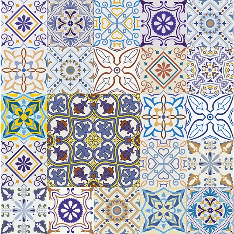 Küchenrückwand Acrylglas Patchwork Style
