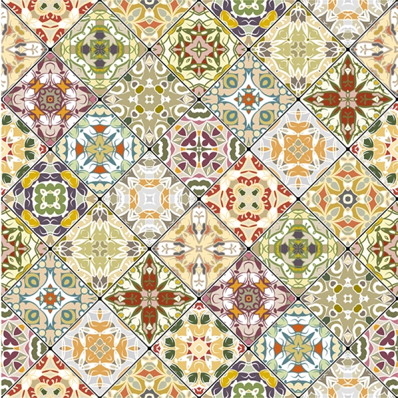 Küchenrückwand Acrylglas Kreatives Patchwork