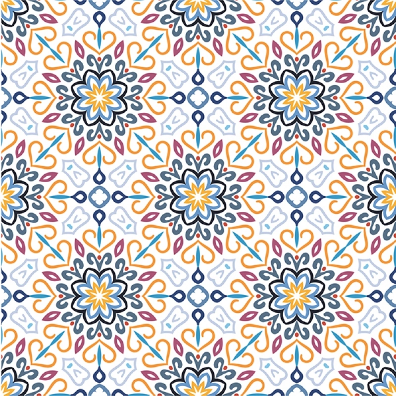 Küchenrückwand Hartschaumplatte Blumen Ornament