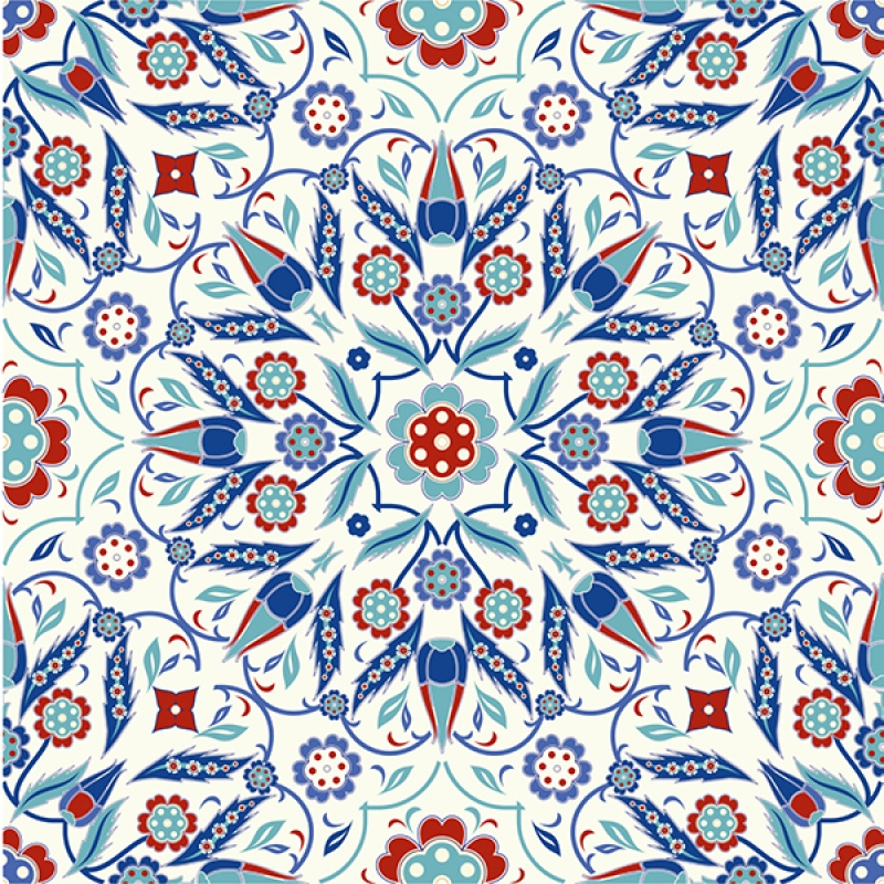 Küchenrückwand Osmanische Blume