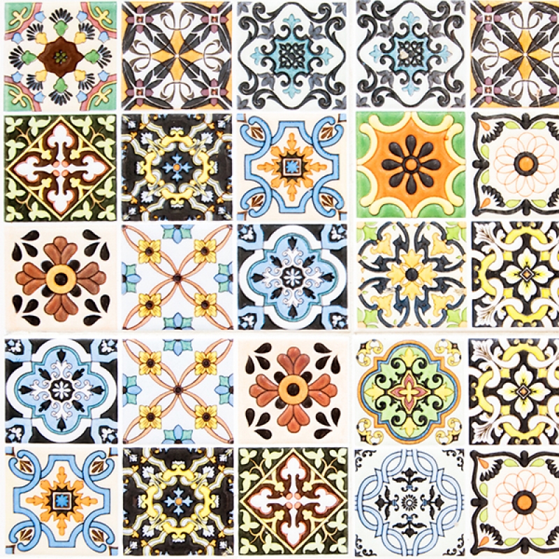 Küchenrückwand Acrylglas Spanische Fliesen