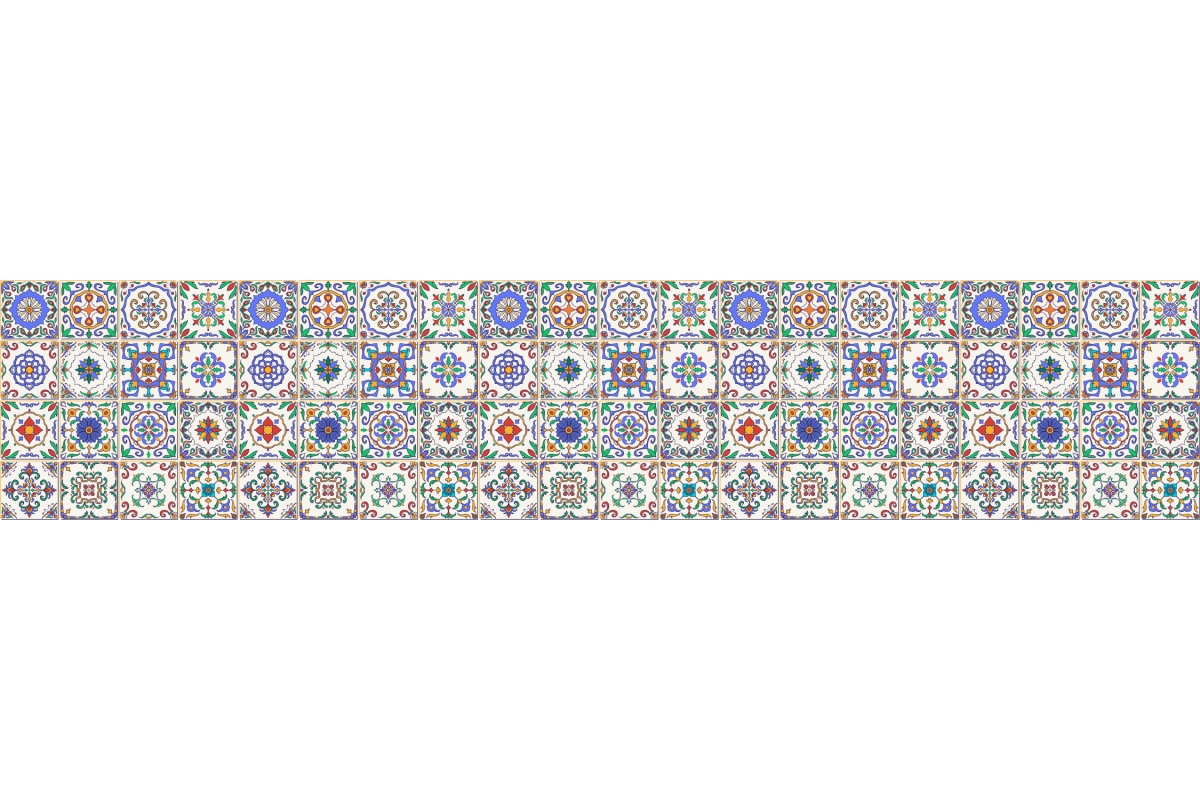 Küchenrückwand Acrylglas Bunte Patchwork Kacheln