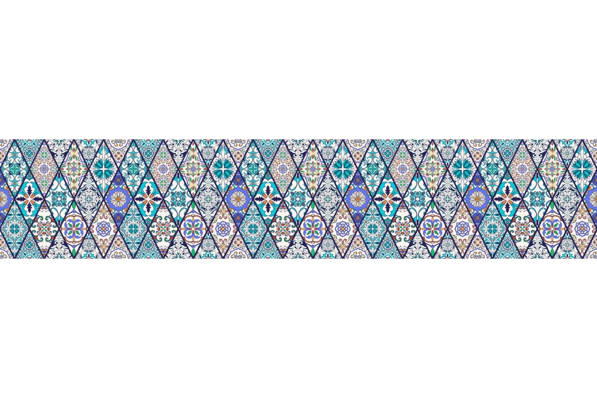 Küchenrückwand Acrylglas Ornament Fliesen Patchwork