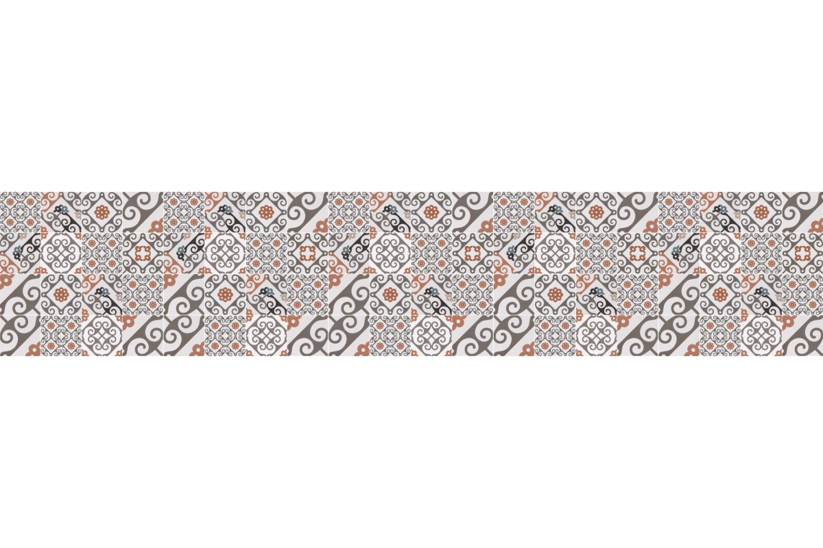 Küchenrückwand Acrylglas Zementfliesen Patchwork