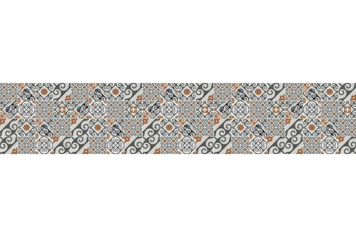 Küchenrückwand Patchwork Verzierung