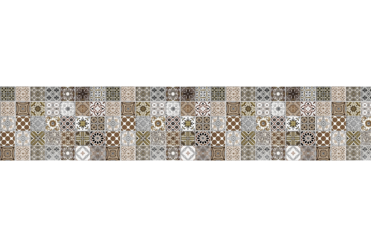 Küchenrückwand Historische Patchwork Fliesen