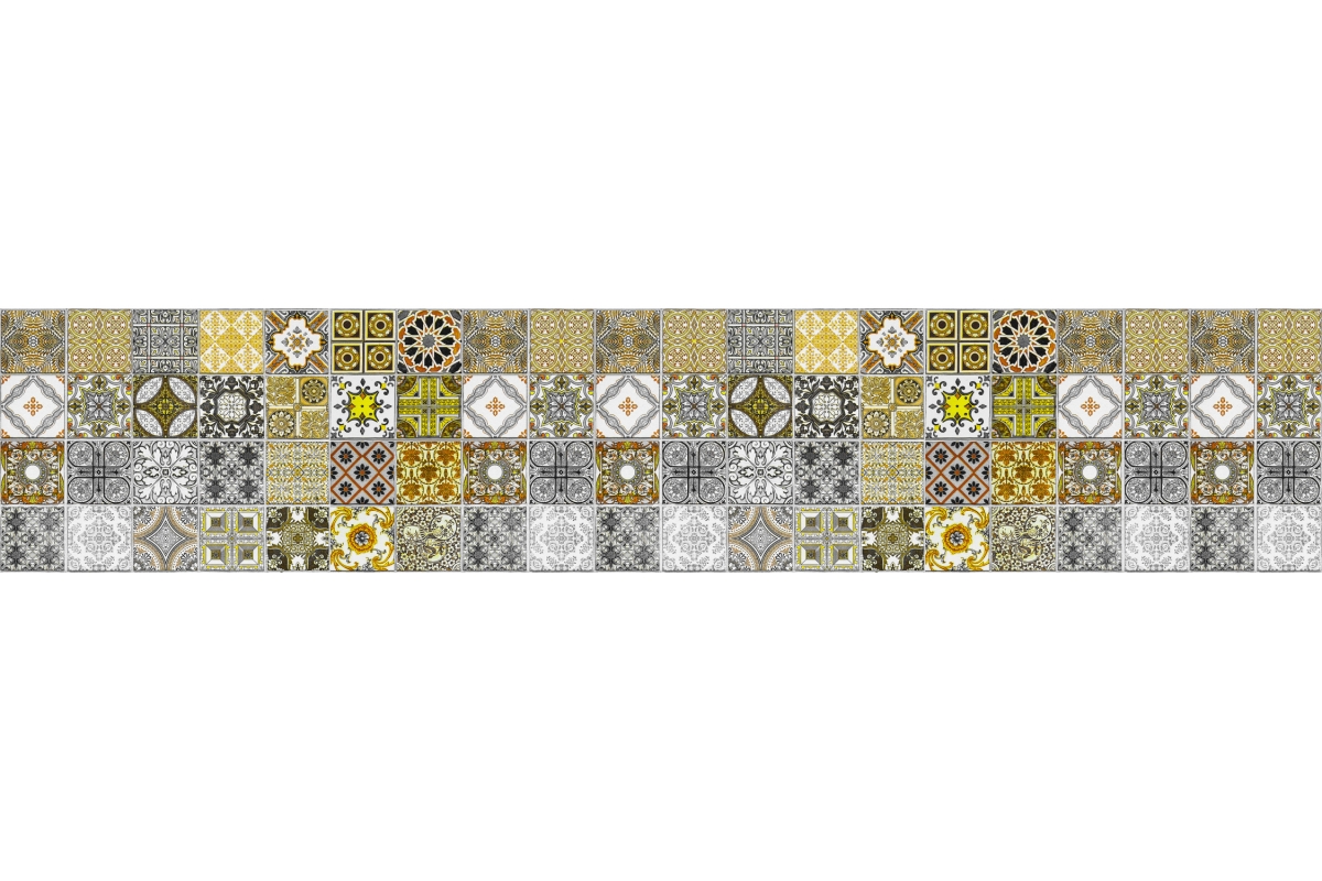 Küchenrückwand Patchwork Vintage Stil