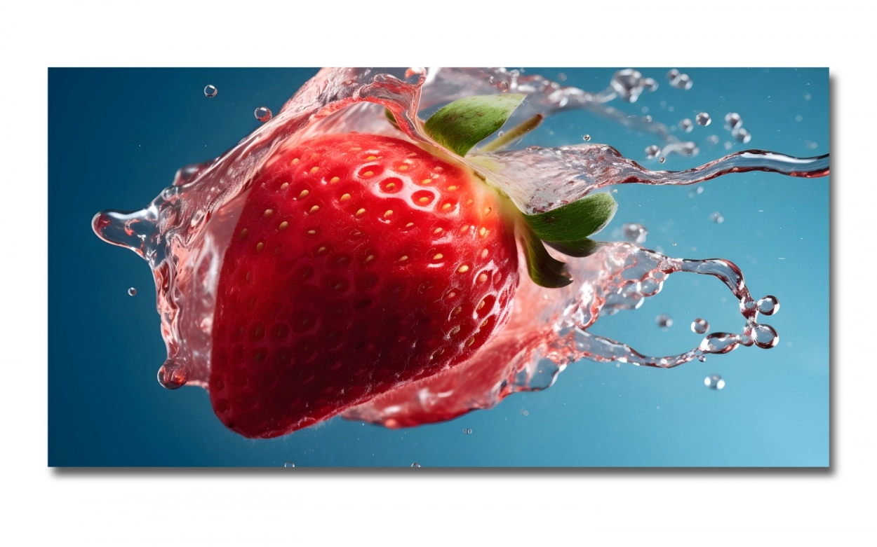 Spritzschutz Küche Aluverbund Erdbeere Splash