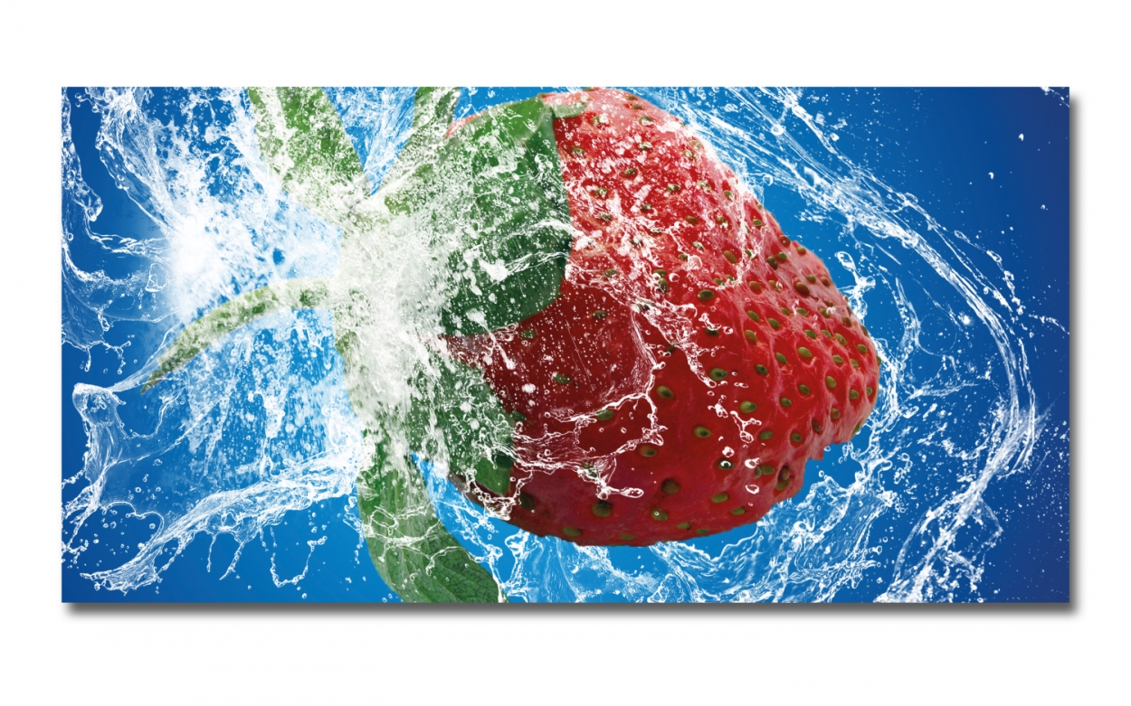 Spritzschutz Küche Acrylglas Erdbeere Splash