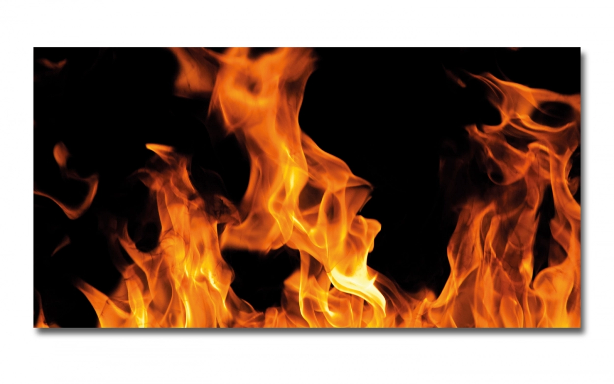 Spritzschutz Küche Aluverbund Feuer