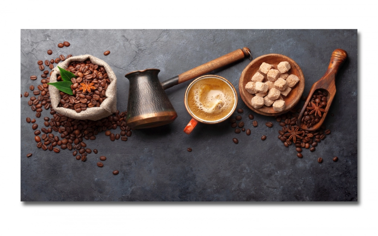 Spritzschutz Küche Hartschaumplatte Vintage Kaffee