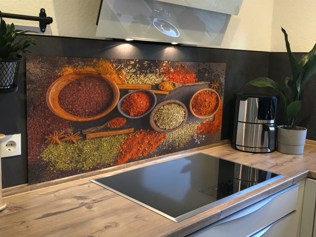 Spritzschutz Küche Acrylglas Chilli Gewürze