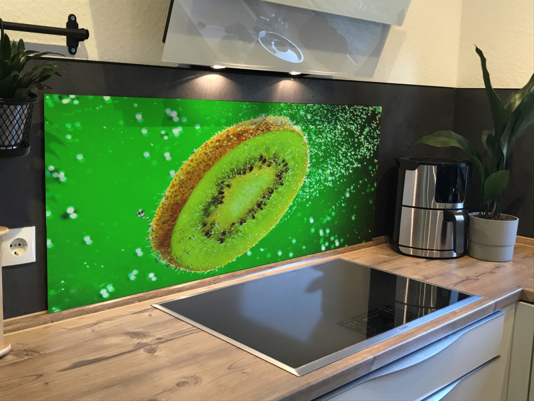 Spritzschutz Küche Hartschaumplatte Kiwi Splash