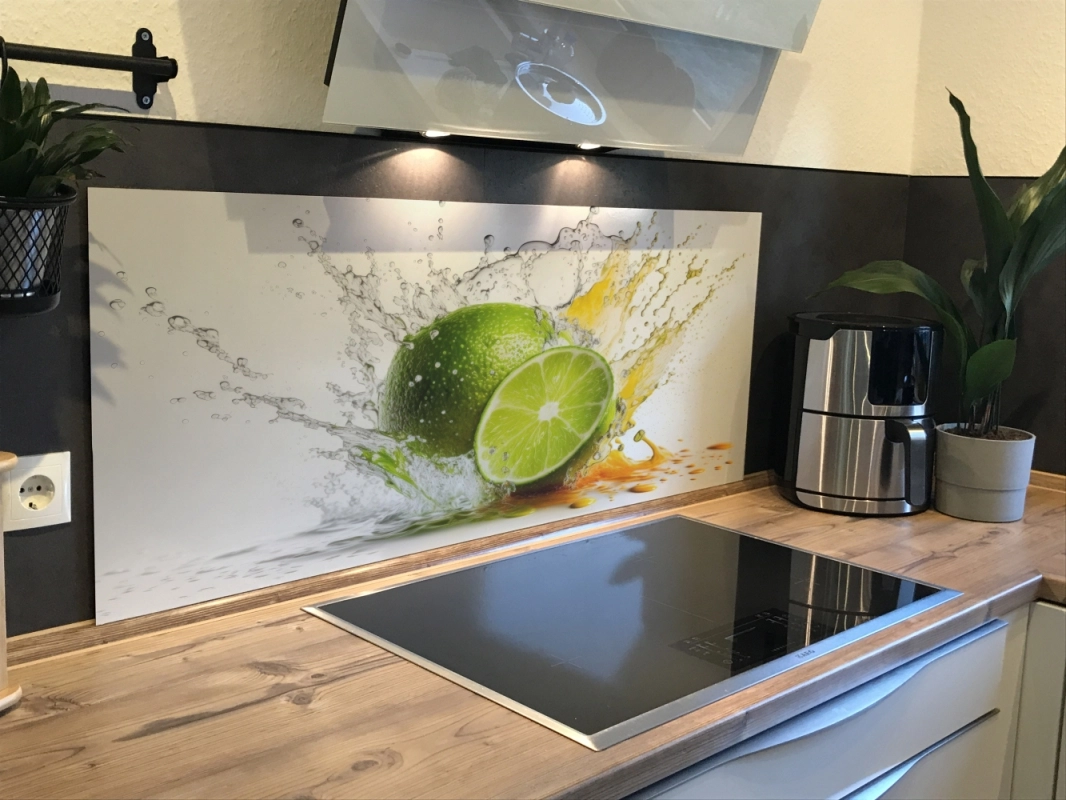 Spritzschutz Küche Hartschaumplatte Limetten Splash