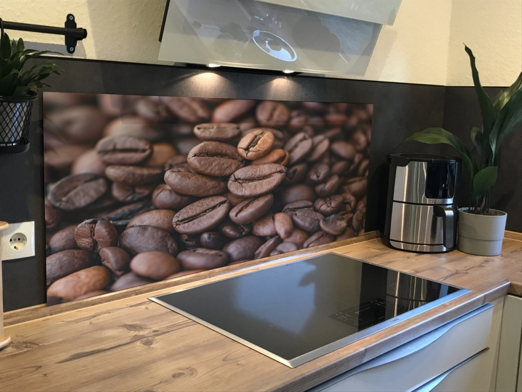 Spritzschutz Küche Hartschaumplatte Kaffeebohnen