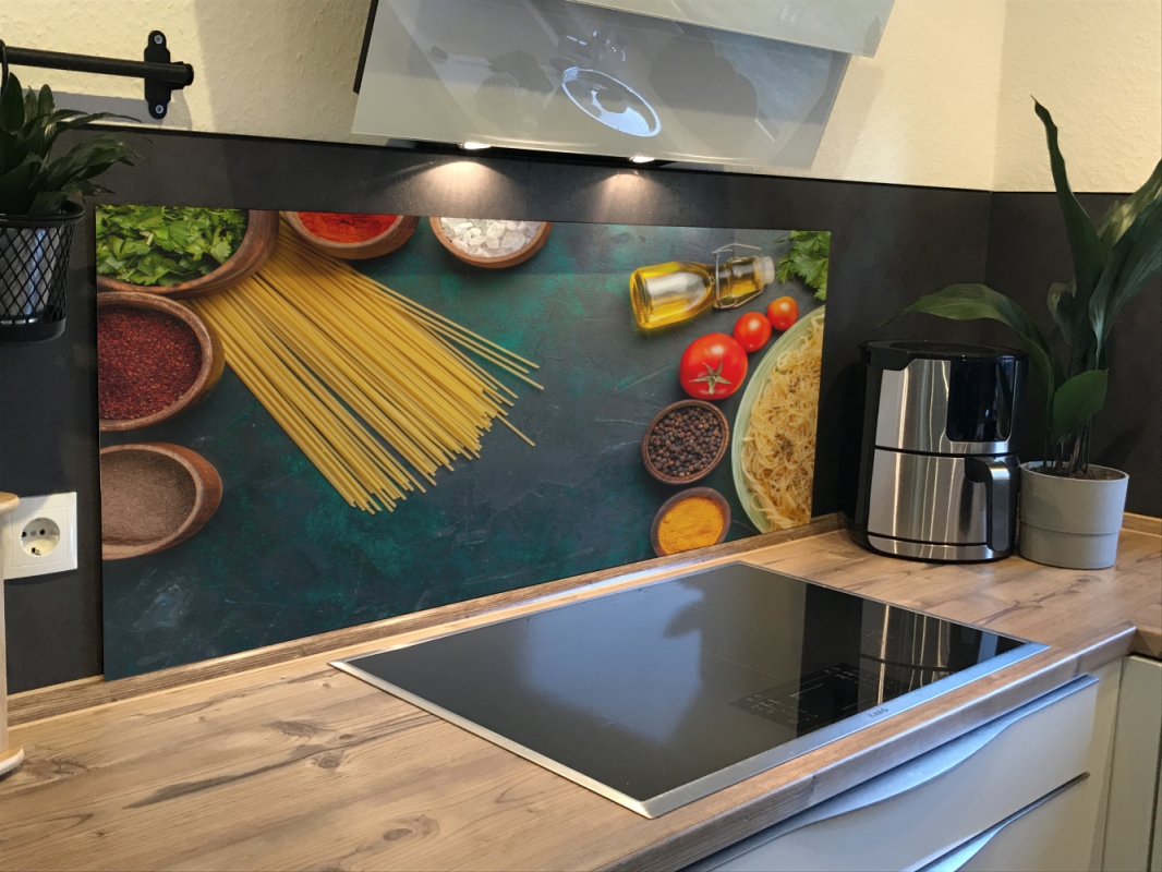 Spritzschutz Küche Acrylglas Spaghetti Tomaten