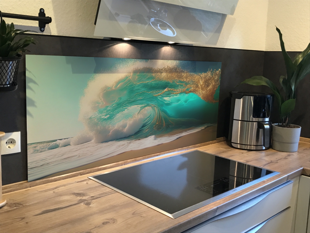 Spritzschutz Küche Acrylglas Meeres Welle Abstrakt