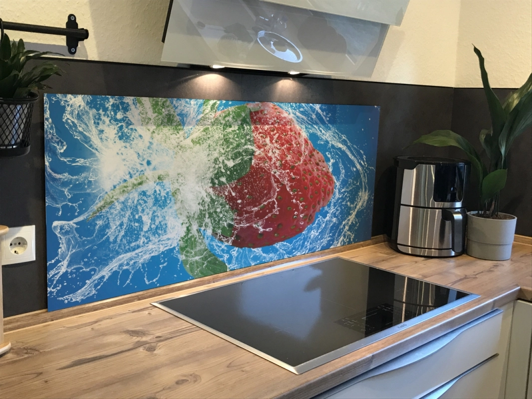 Spritzschutz Küche Acrylglas Erdbeere Splash