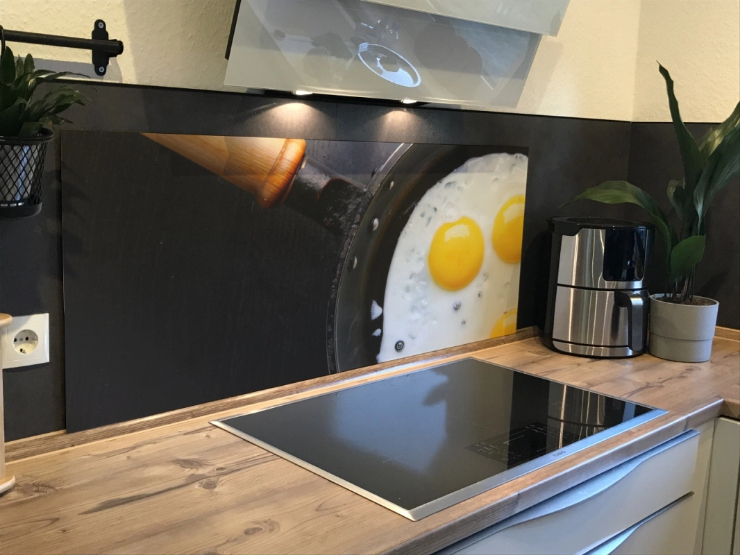 Spritzschutz Küche Hartschaumplatte Spiegelei