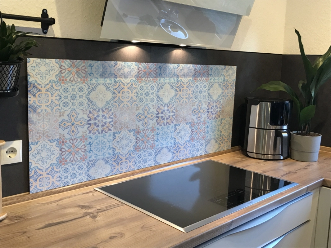 Spritzschutz Küche Hartschaumplatte Antike Patchwork