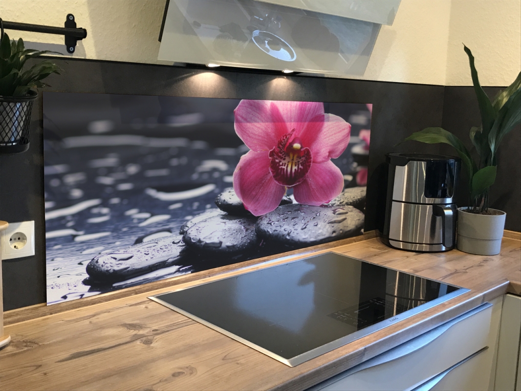 Spritzschutz Küche Acrylglas Pink Orchidee Spa